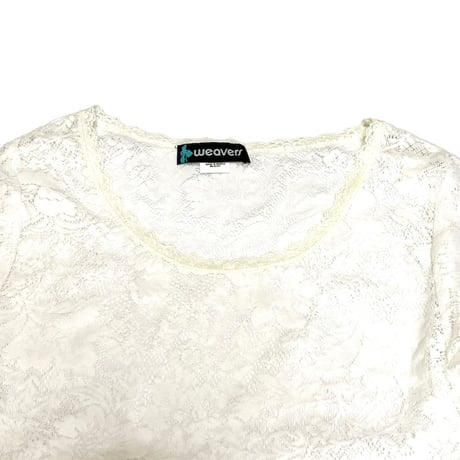 【USED】00'S weavers LACE L/S TOP