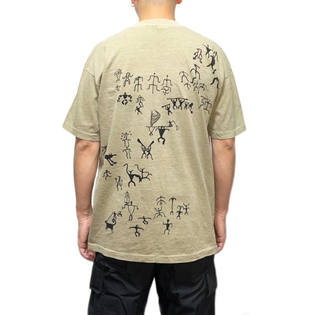 【USED】90'S UNKNOWN HIEROGLYPH(?) PIGMENT DYED T-SHIRT