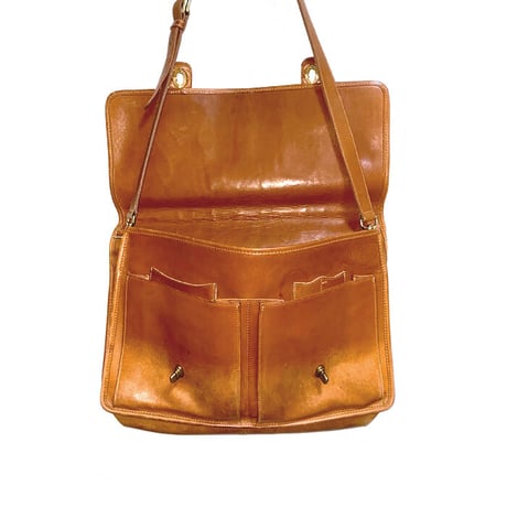 【USED】80'S-90'S OLD COACH LEATHER BRIEFCASE