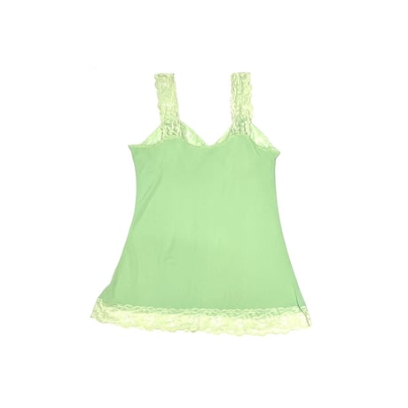 【USED】60's-70's LINGERIE SLIP MINI DRESS EMERALD GREEN