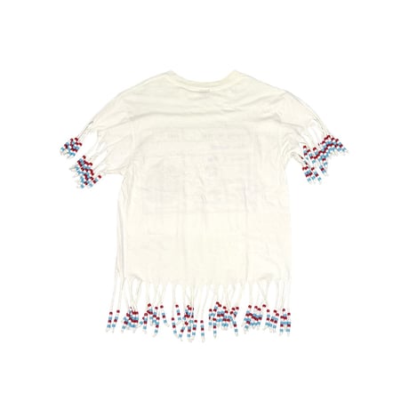 【USED】80's Elvis Presley ID CARD BEADED FRINGE T-SHIRT