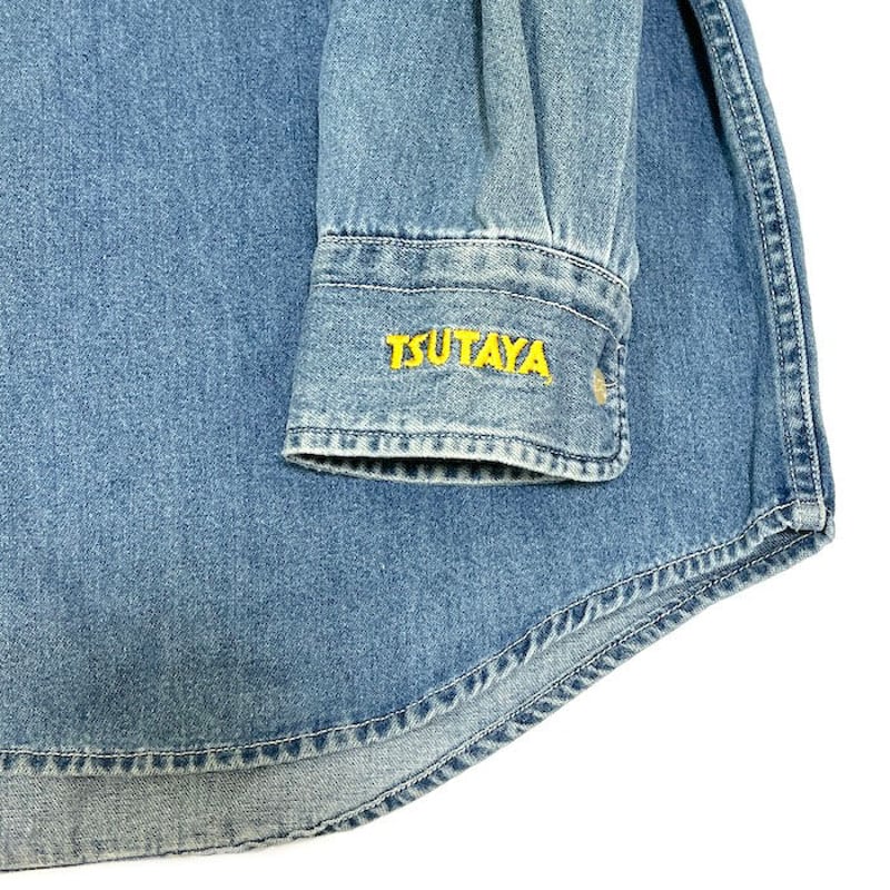 USED】90'S TSUTAYA STAFF DENIM SHIRT | KONBINI