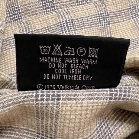 【USED】90'S-00'S BEAR USA S/S CHECK ZIP SHIRT