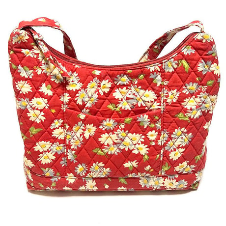 【USED】90'S FLOWER PATTERN QUILTING BAG