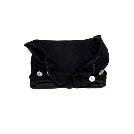 【USED】80's Amy Downs New York TURBAN HAT BLACK