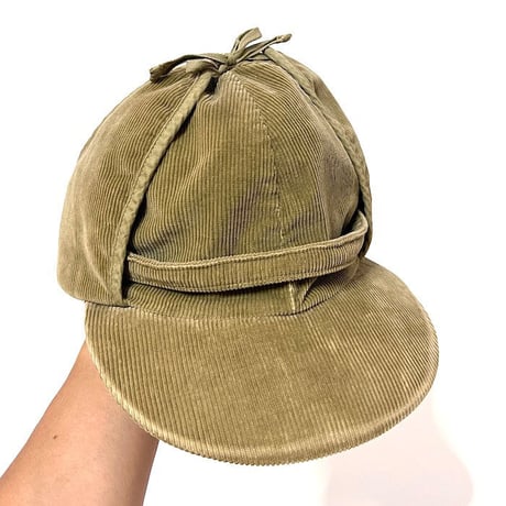 【USED】90'S-00'S POLO BY RALPH LAUREN CORCUROY EAR FLAP CAP