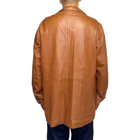 【USED】70's LAKELAND White Label Caramel Leather Field Jacket