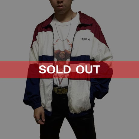 【USED】90'S REEBOK NYLON JACKET TRICOLOR
