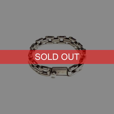 【USED】Vintage MEXICAN SILVER 925 GATE LINK BRACELET