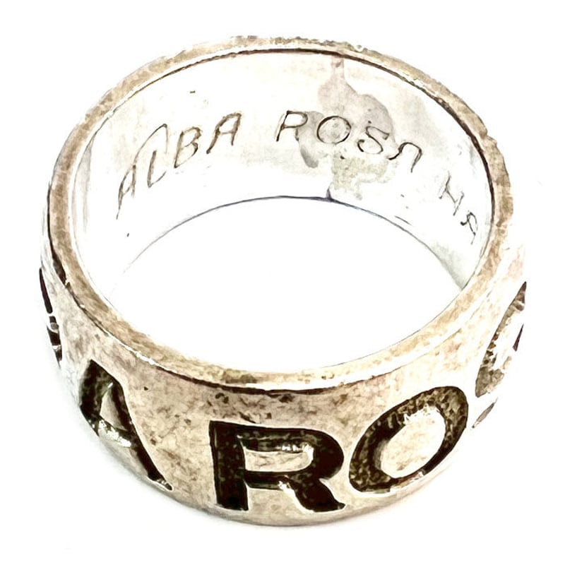 USED】00'S ALBA ROSA LOGO RING SILVER925 | KONBINI