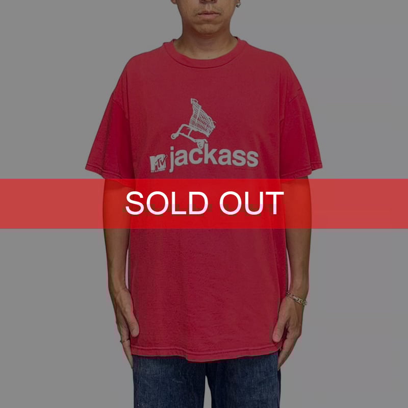USED】00's MTV jackass Shopping Cart T-shirt |