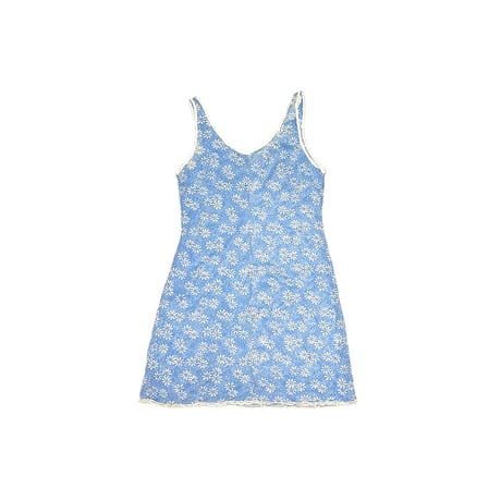【USED】70's MARGUERITE PATTERN SLIP MINI DRESS