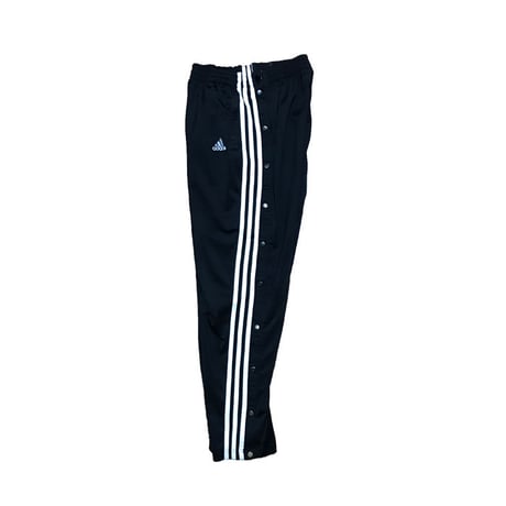 【USED】90'S ADIDAS SIDE SEAM SLITS WITH SNAP BUTTON TRACK PANTS