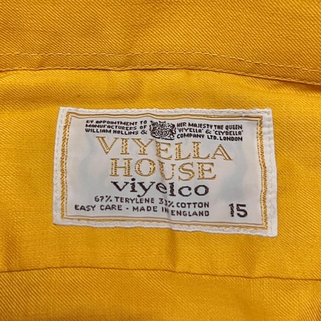 【USED】70's Viyella House TERYLENE × COTTON SHIRT MUSTARD YELLOW