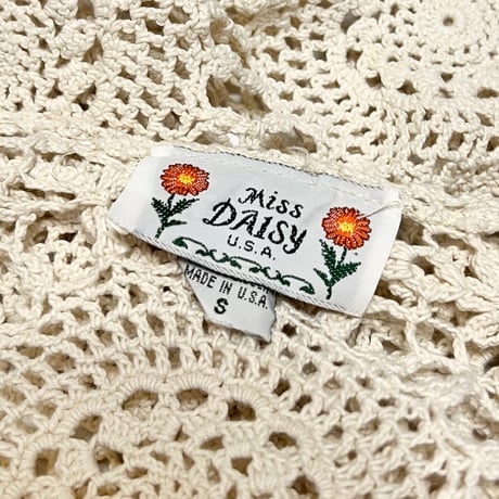 【USED】90s Miss DAISY U.S.A. CROCHET KNIT VEST