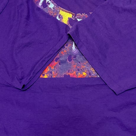 【USED】90's FRACTALVISION T-SHIRT PURPLE