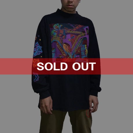 【USED】90'S M.C.ESCHER MOCK NECK L/S T-SHIRT