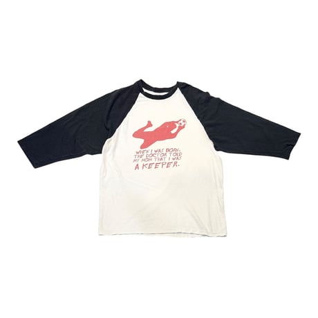 【USED】90's-00's A KEEPER GRAPHIC RAGLAN T-SHIRT