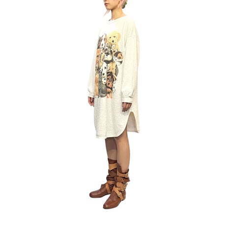 【USED】80's Kittens and Puppies SWEAT DRESS