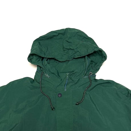 【USED】90's NIKE CENTER LOGO PULLOVER NYLON JACKET GREEN×NAVY