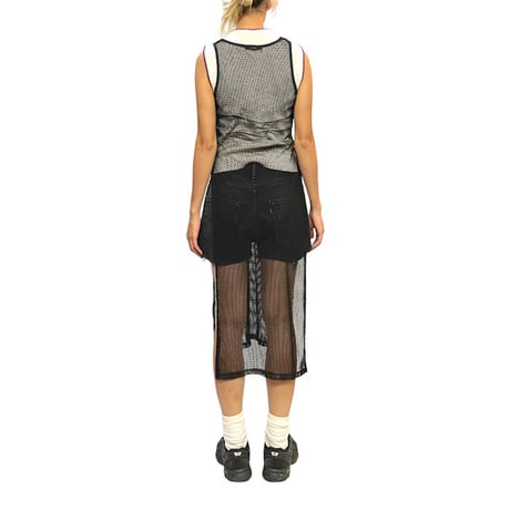 【USED】00'S Papaya MESH TANK DRESS