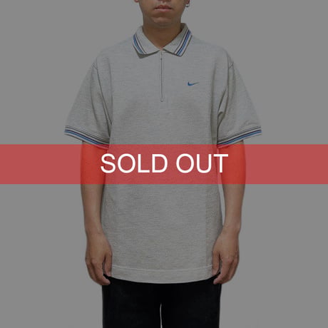 【USED】90'S-00'S NIKE ZIP POLO SHIRT