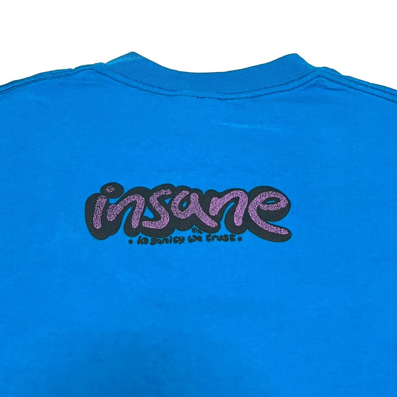USED】90's insane Look into my eyes T-SHIRT SKY USED】90's insane Look into my eyes T-SHIRT SKY