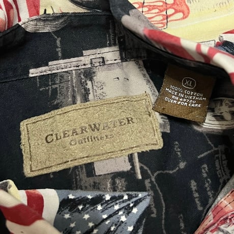 【USED】90's CLEAR WATER HOT ROD CARS S/S SHIRT