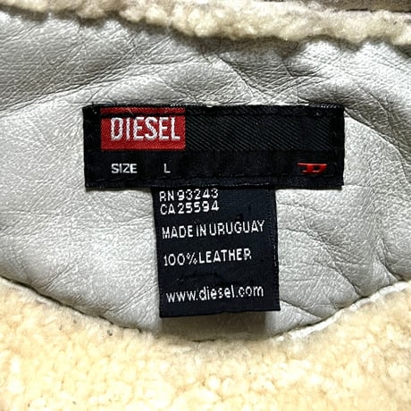 【USED】00's DIESEL REAL SHEEPSKIN BUFFALO COAT