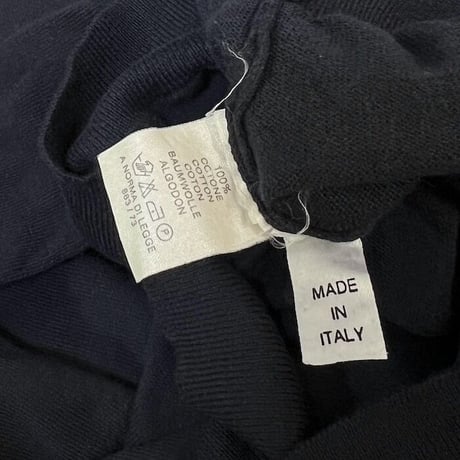 【USED】90'S VALENTINO GARAVANI COTTON KNIT L/S POLO SHIRT