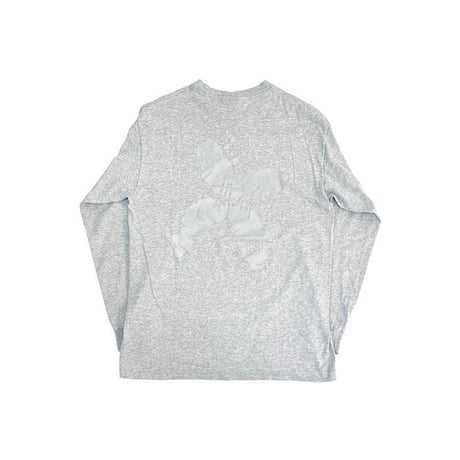 【USED】90'S STUSSY SPLASH "X" L/S T-SHIRT GRAY