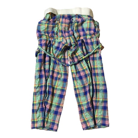 【USED】90'S VIVIENNE WESTWOOD HYPNOS CHECK BONDAGE TROUSERS