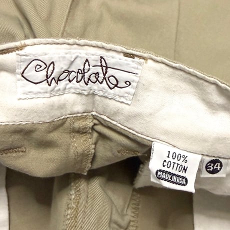 【USED】90's Chocolate Skateboards Cargo Pants Beige Made in USA