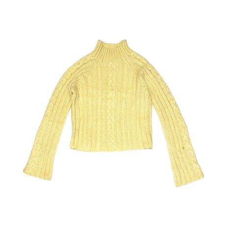 【USED】90'S energie MIX FABRIC HI-NECK KNIT SWEATER