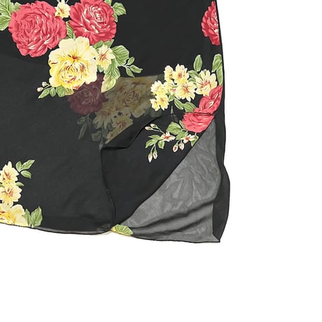 【USED】00'S FLOWER PATTERN SEE THROUGH LONG SKIRT