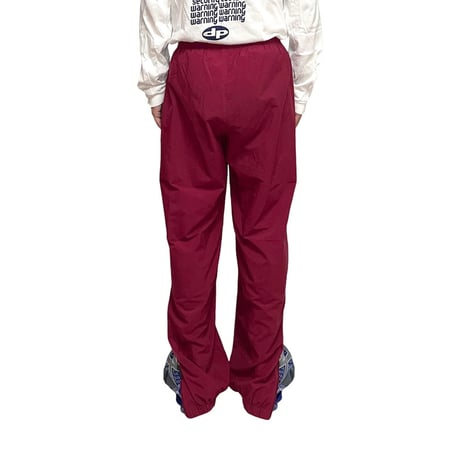 【USED】90's asics COTTON NYLON EASY PANTS BURGUNDY