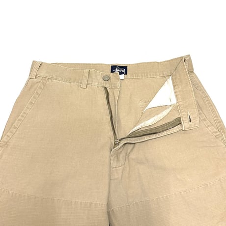 【USED】90's STUSSY OUTDOOR RIPSTOP PANTS BEIGE