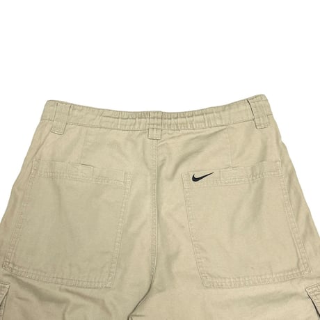 【USED】00's NIKE Logo Embroidery Cargo Pants Beige