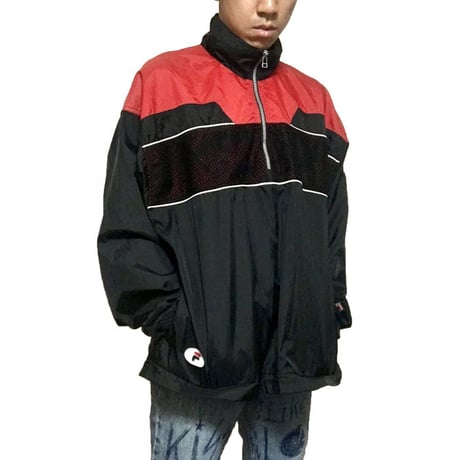 【USED】90'S FILA NYLON PULLOVER JACKET