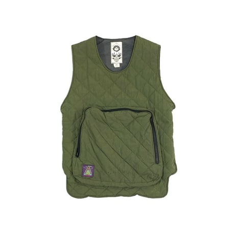 【USED】90'S ANARCHIC ADJUSTMENT QUILTING VEST