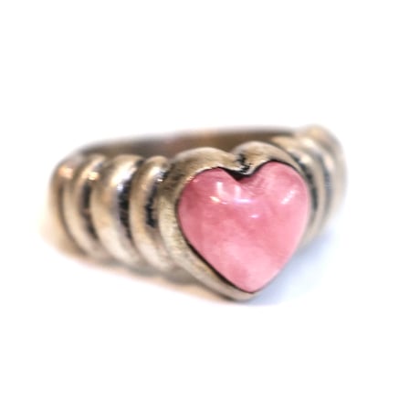【USED】vintage QUEEN CONCH SHELL HEART SILVER RING