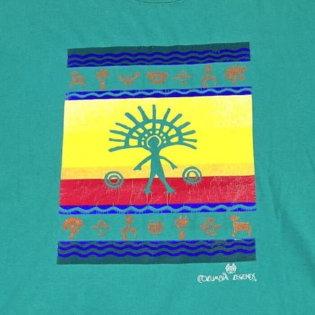 【USED】90'S COLUMBIA LEGENDS PETROGLYPH T-SHIRT