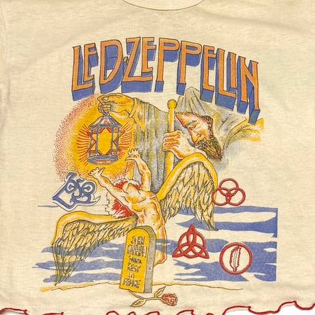 【USED】70's-80's LED ZEPPELIN HEM REMAKE T-SHIRT