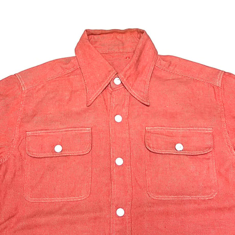 【USED】70's UNKNOWN VINTAGE 4-POCKET SHIRT