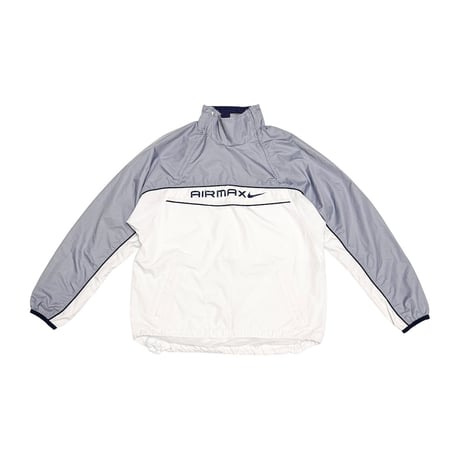 【USED】00's EURO NIKE AIRMAX Figure-8 Double Zip Neck Pullover Nylon Jacket