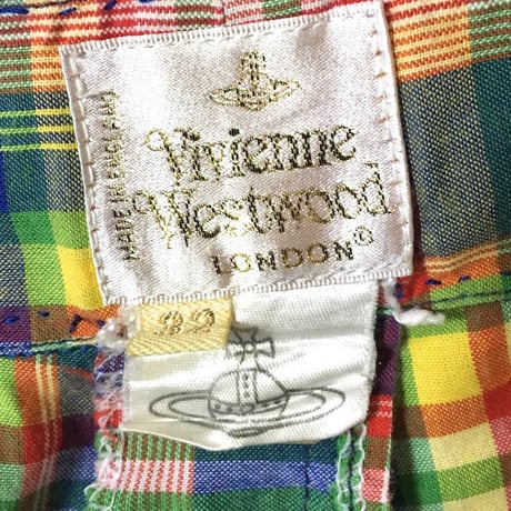 【USED】90'S VIVIENNE WESTWOOD HYPNOS CHECK BONDAGE TROUSERS