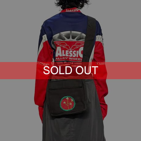 【USED】90's NEPAL MUSHROOM EMBROIDERED SHOULDER BAG BLACK
