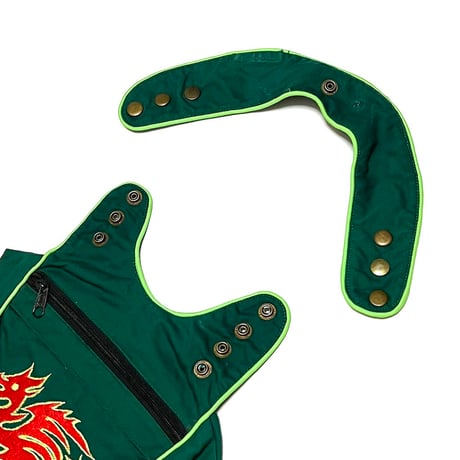 【USED】80's-90's NEPAL RAVE BODY BAG with DRAGON EMBROIDERY