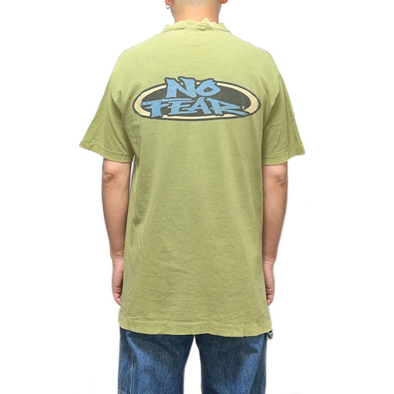 USED】90'S NO FEAR LOGO T-SHIRT | KONBINI no fear ロンT 90s ボーダー レア