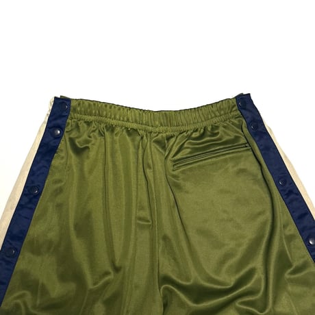 【USED】90's SOLARE SPORTA Side Snap Track Pants Olive Green